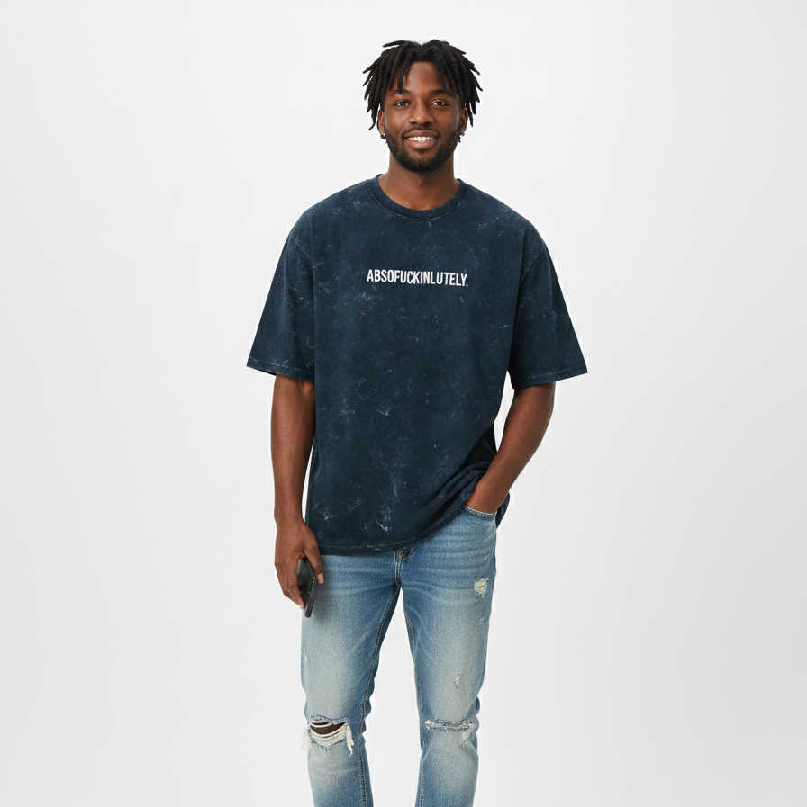 Absoufuckinlutely - Unisex Acid Washed Oversized Tee