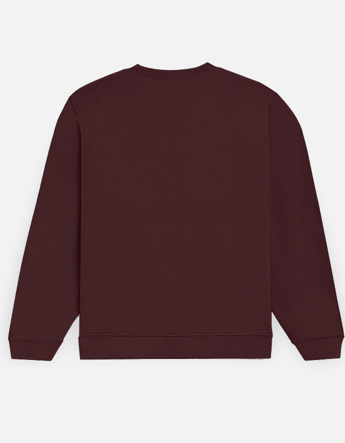 Maroon sweatshirt on a white background