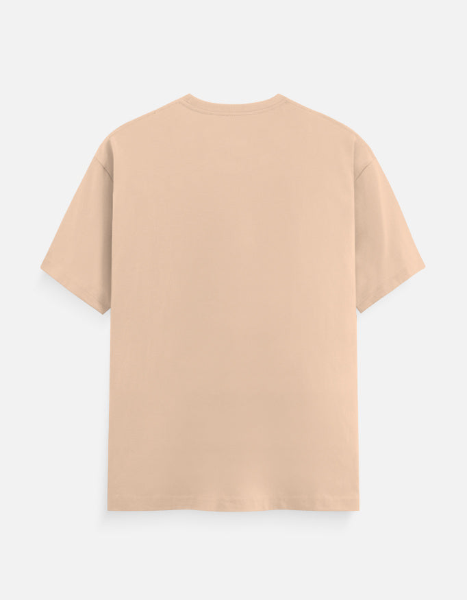 Beige t-shirt on a white background