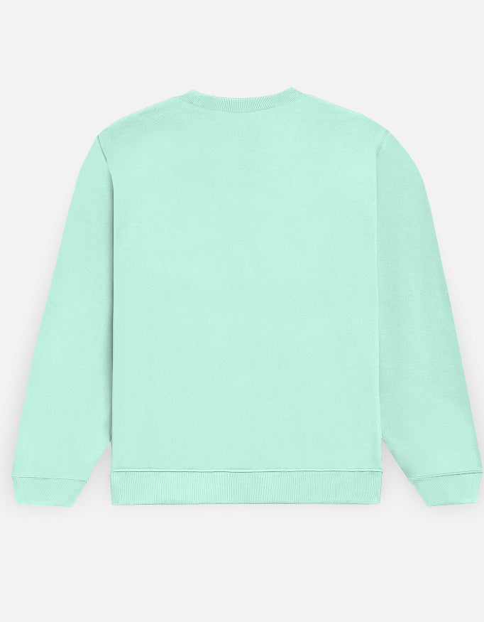 Light green sweatshirt on a white background