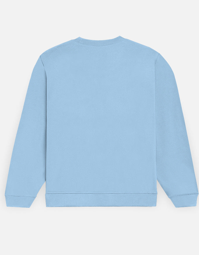 Light blue sweatshirt on a white background