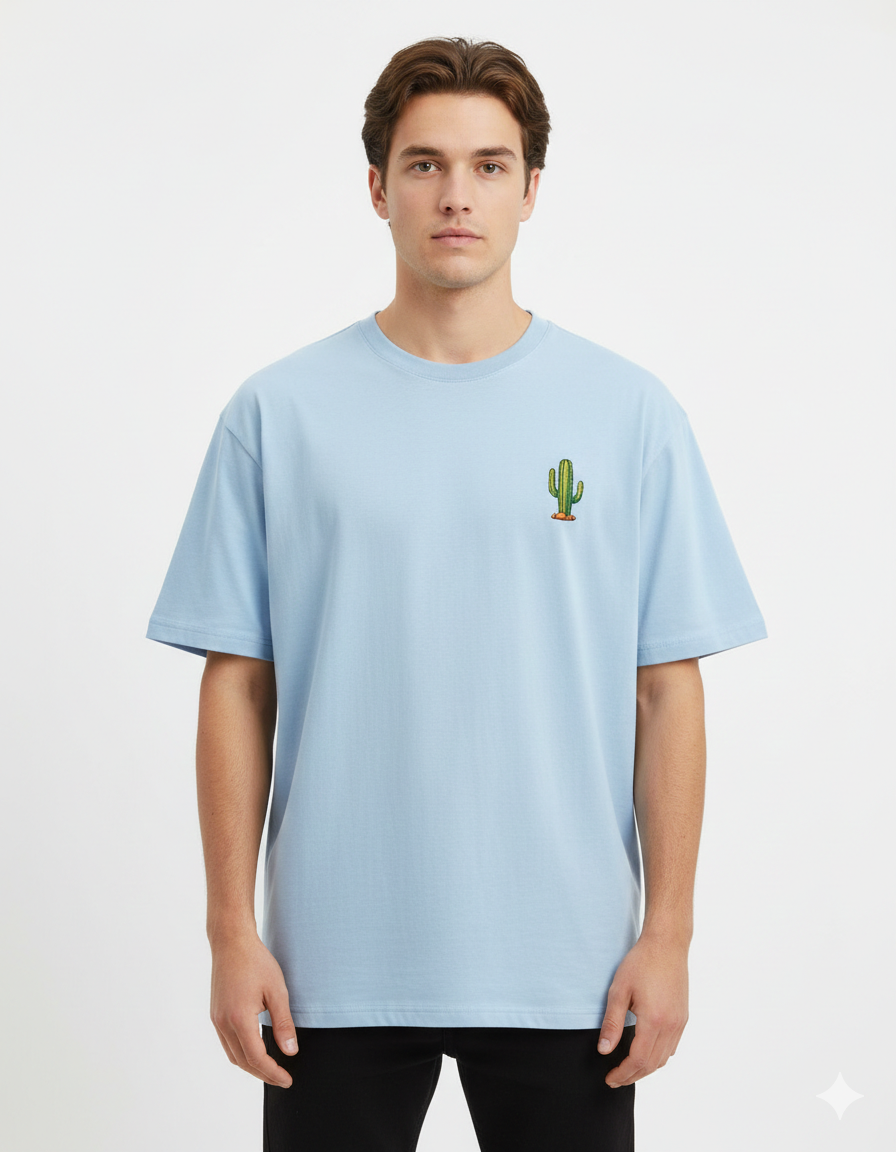 Minimal Cactus Unisex Stretch T-shirt