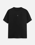 Black t-shirt on a white background