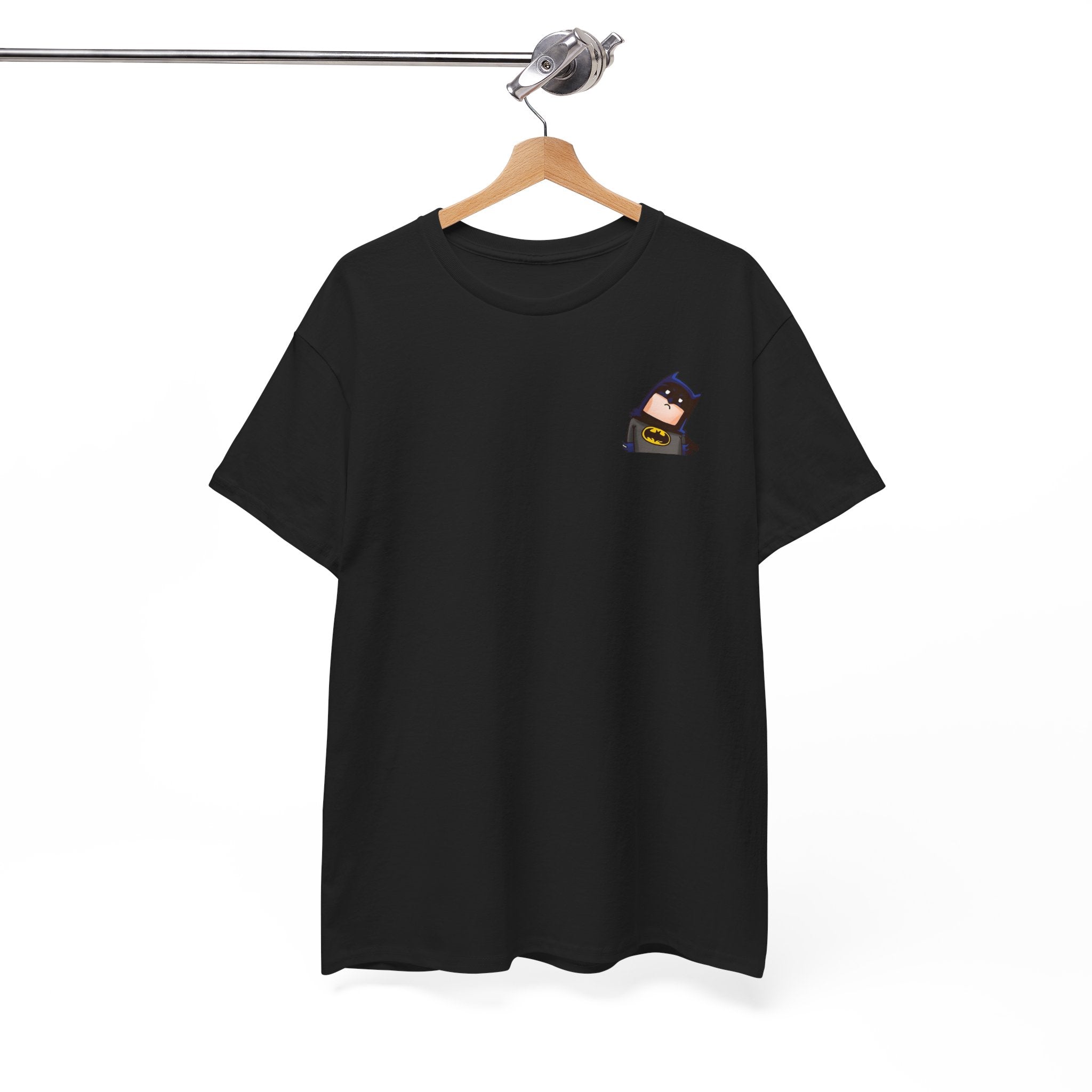 Batman Pocket Patch T‑Shirt - Minimal Retro Superhero Tee