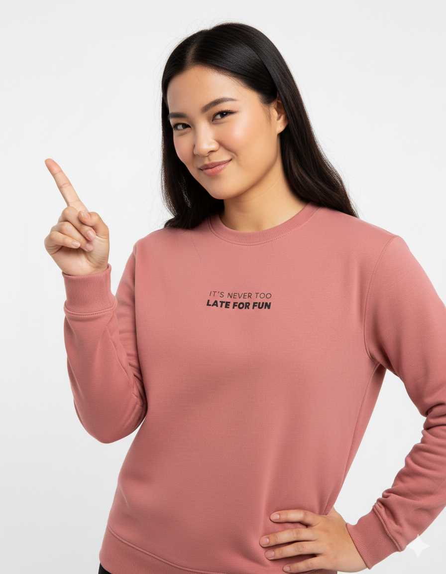 Never Too Late Sweatshirt | Everyday Essential