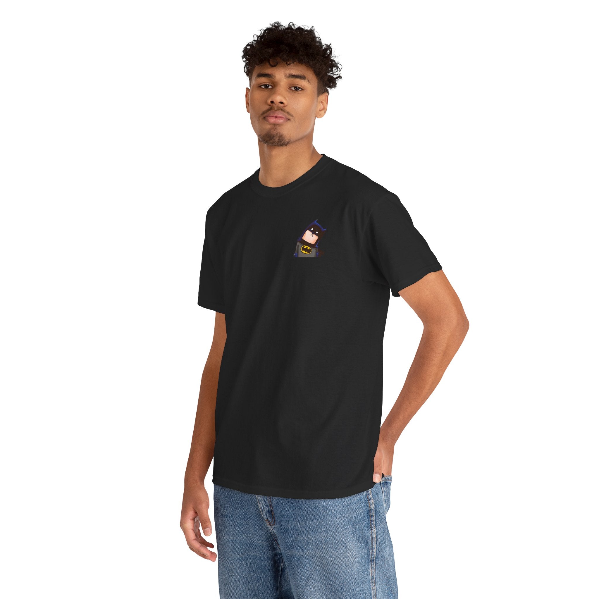 Batman Pocket Patch T‑Shirt - Minimal Retro Superhero Tee
