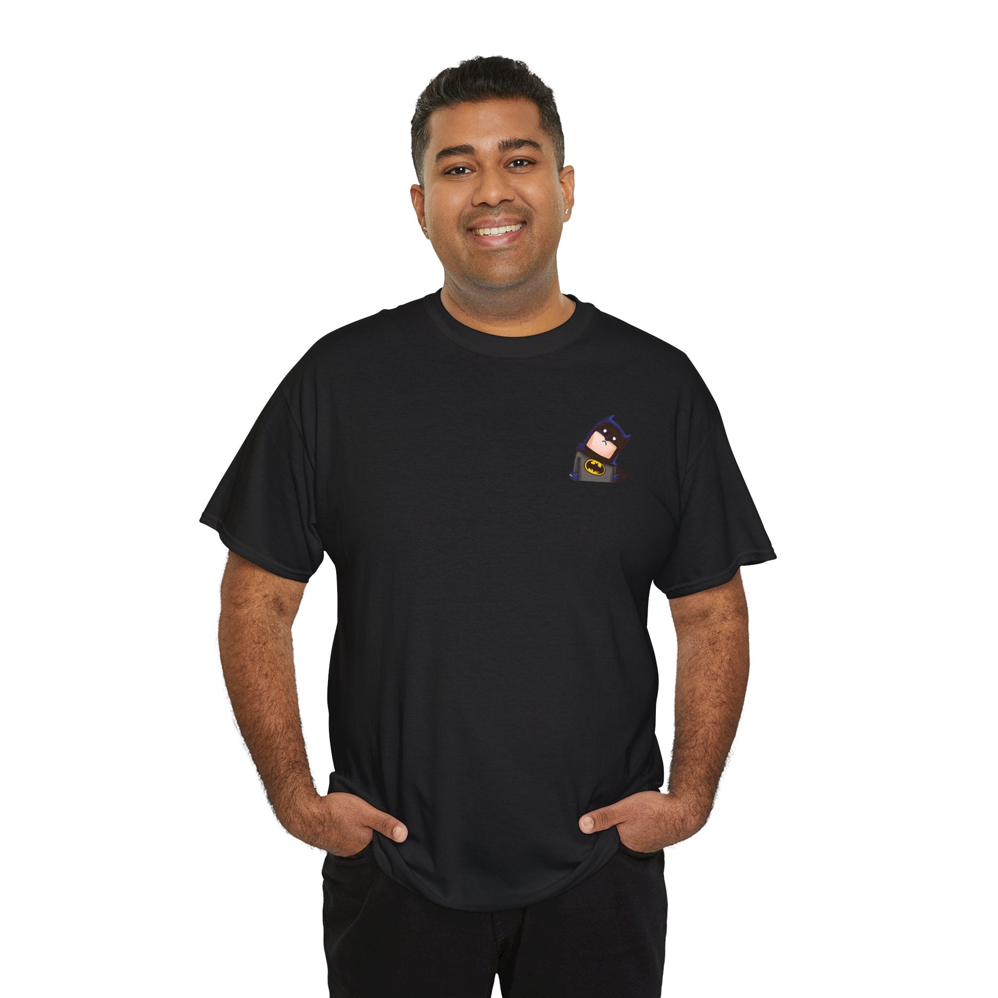 Batman Pocket Patch T‑Shirt - Minimal Retro Superhero Tee