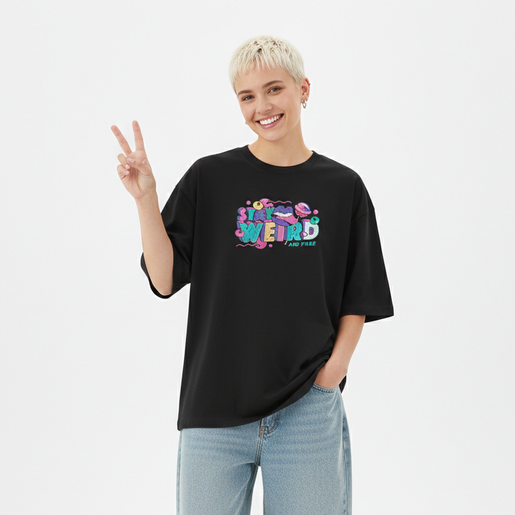 Stay Weird & Free | Unisex Oversized Classic T-Shirt